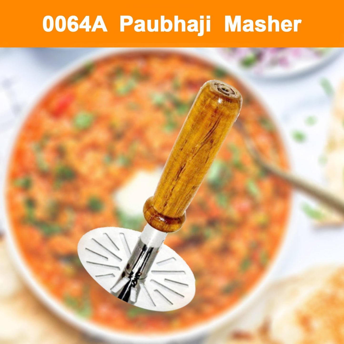 0066 Paubhaji Masher Used In All Kinds Of Household And Kitchen Places For Mashing And Making Paubhajis. - Shopperscult