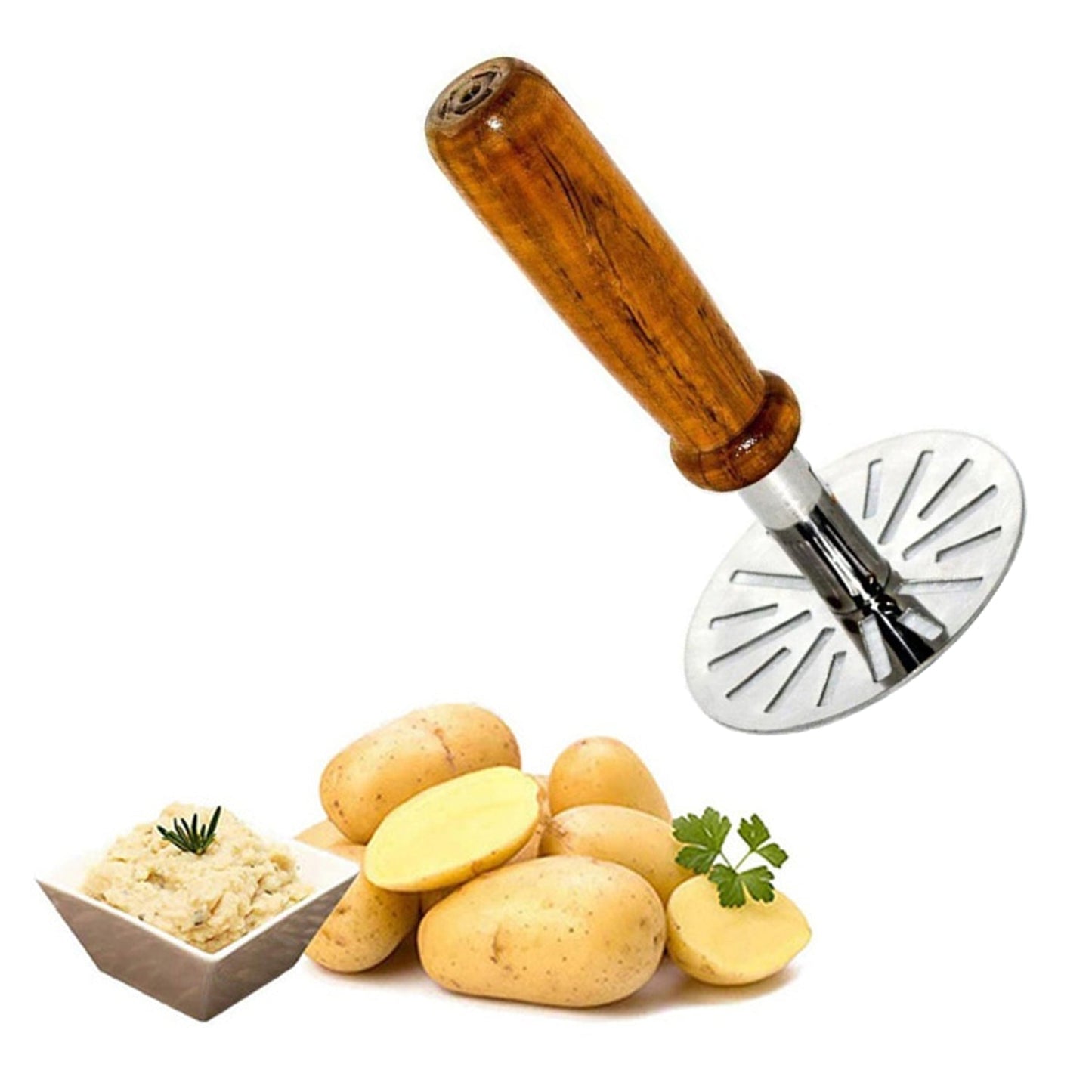 0066 Paubhaji Masher Used In All Kinds Of Household And Kitchen Places For Mashing And Making Paubhajis. - Shopperscult