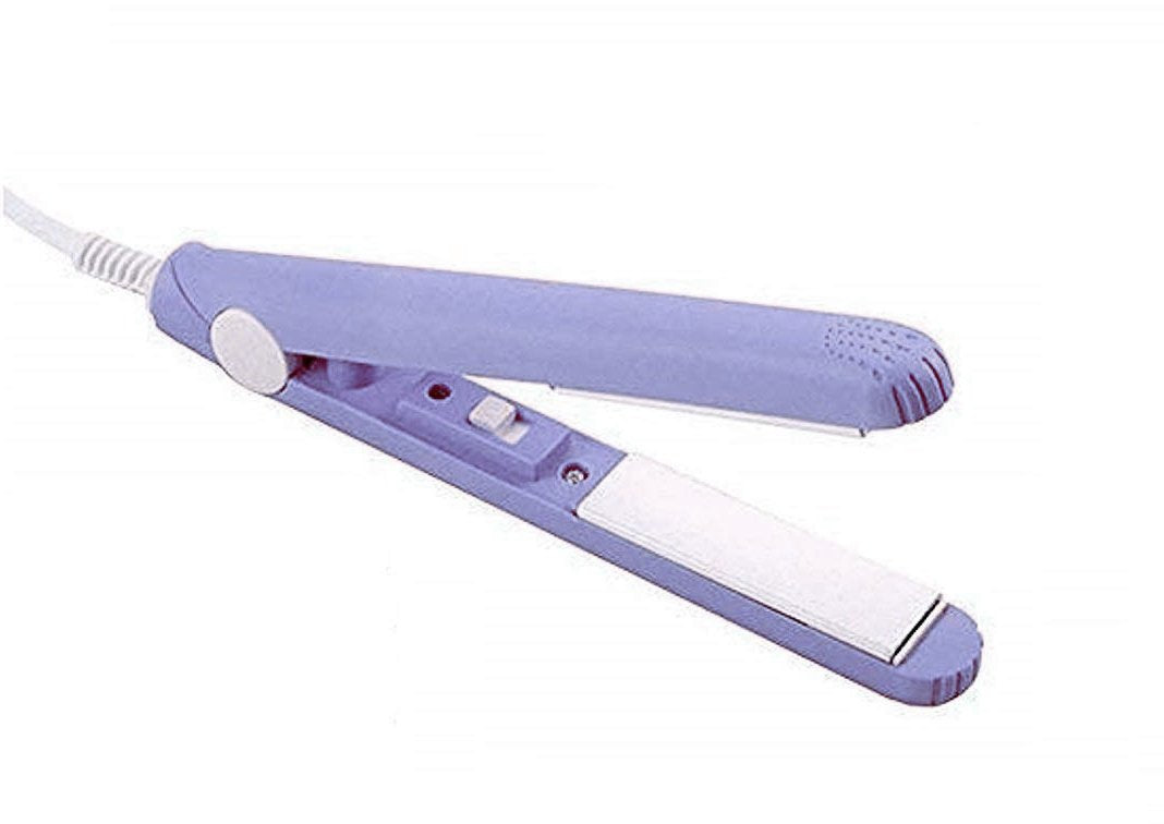 1215 Mini Portable Electronic Hair Straightener And Curler - Shopperscult