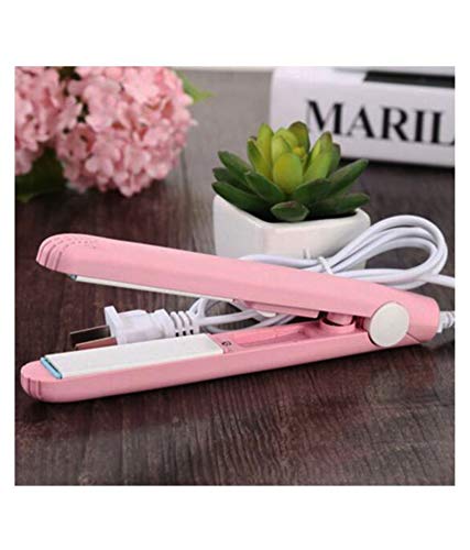 1215 Mini Portable Electronic Hair Straightener And Curler - Shopperscult