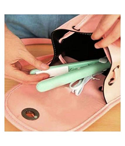 1215 Mini Portable Electronic Hair Straightener And Curler - Shopperscult