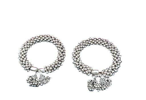 Silver Sterling Silver Kada  (Pack of 2)