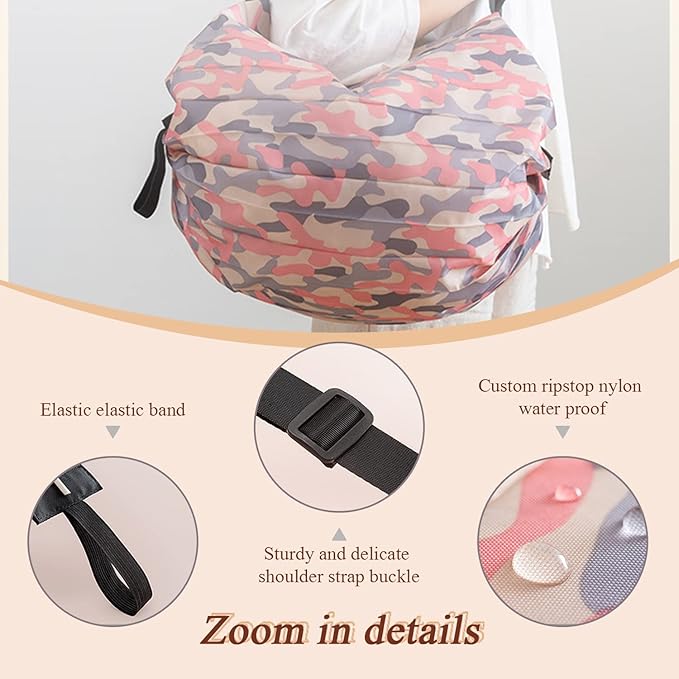 Foldable Shopping Bag Portable Large Capacity Reusable Grocery Bag