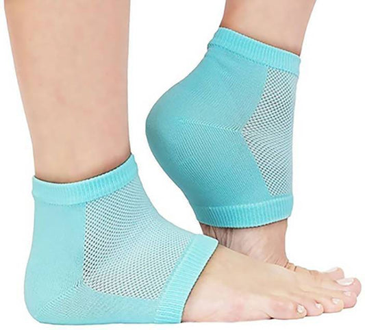 343 Heel Pain Relief Silicone Gel Heel Socks (Multicolor)