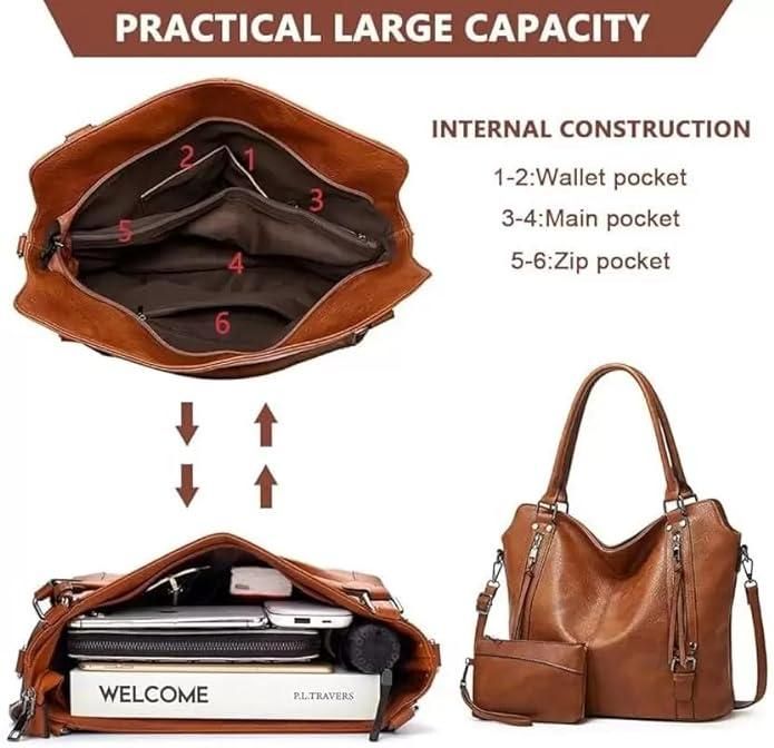 Tote Bags For Women PU Leather Hobo Bags for Women