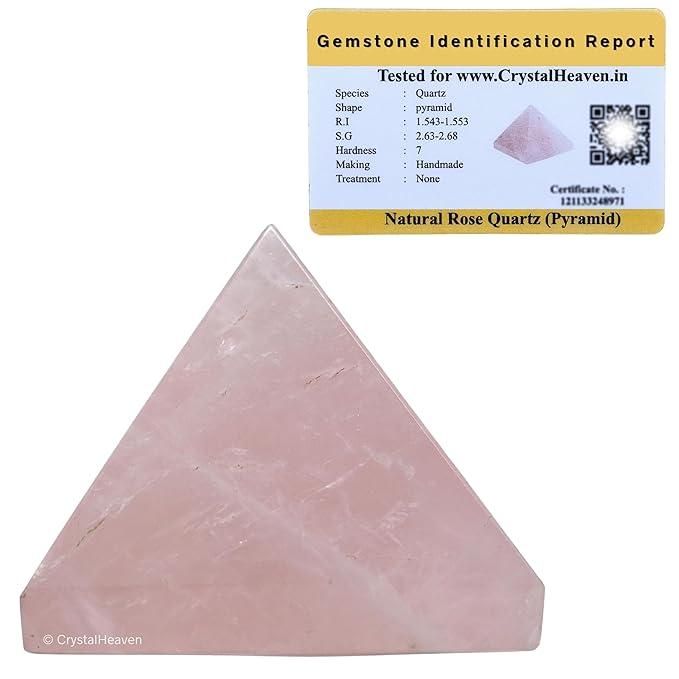 Rose Quartz Pyramid for Positive Energy