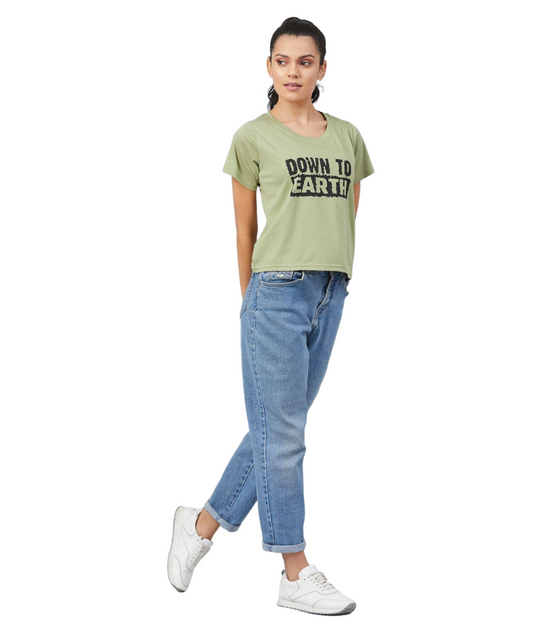 Women's Round Neck Regular Length T-shirt