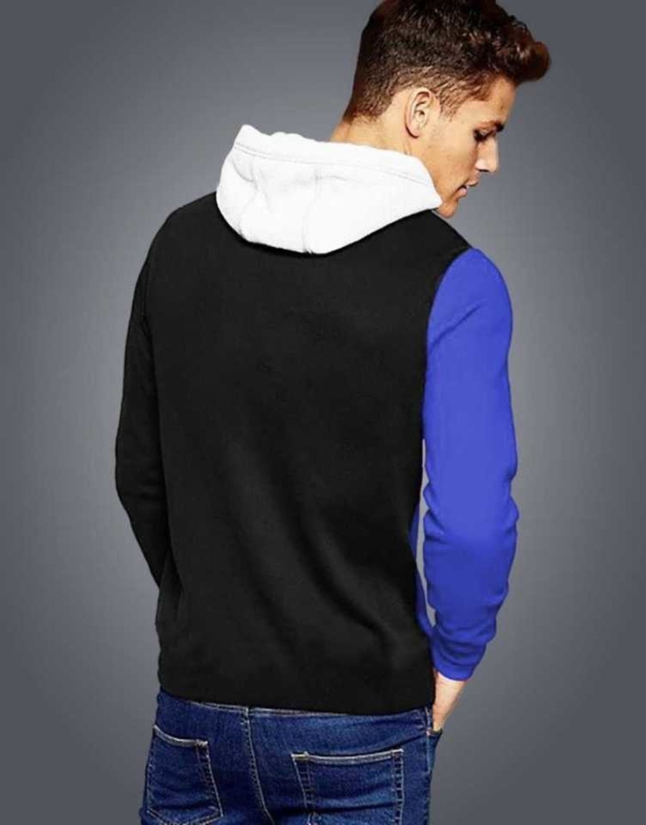 Mens Casual Cotton Color Block Hoodies