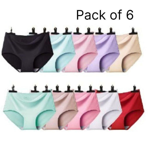 Women's Seamless Underwear for Women (Multicolor) (Pack of 6)