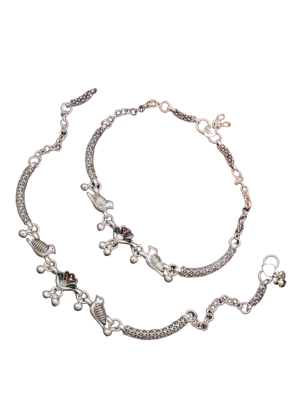 Women's Silver Plated Anklets