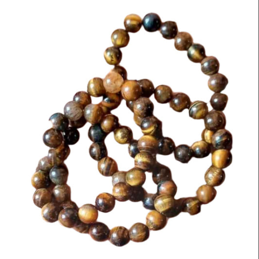 Tiger Eye Yellow Crystal Healing Stone Bracelet pack of 2