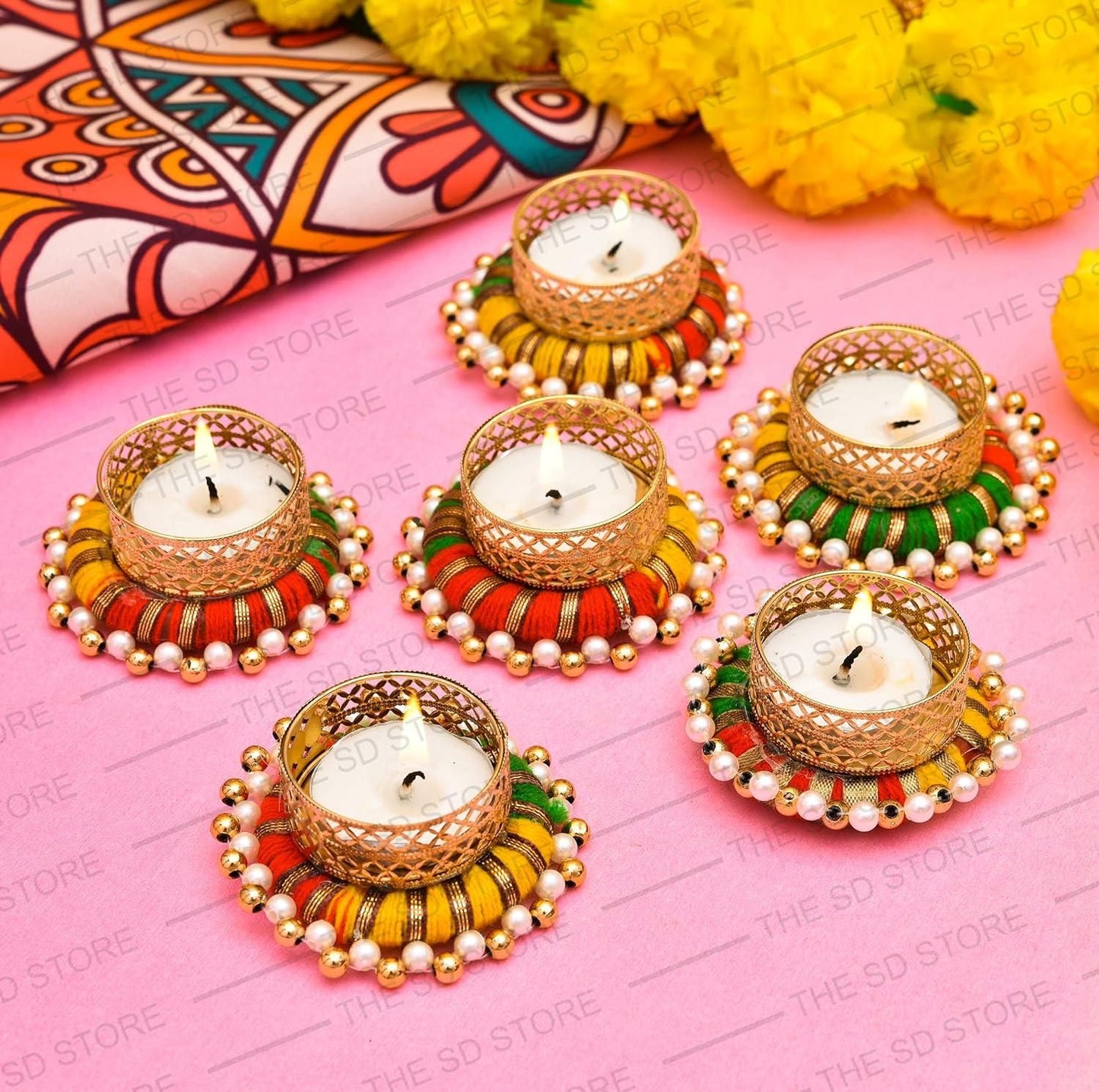 Pooja Decorative Candle (Set of 4)