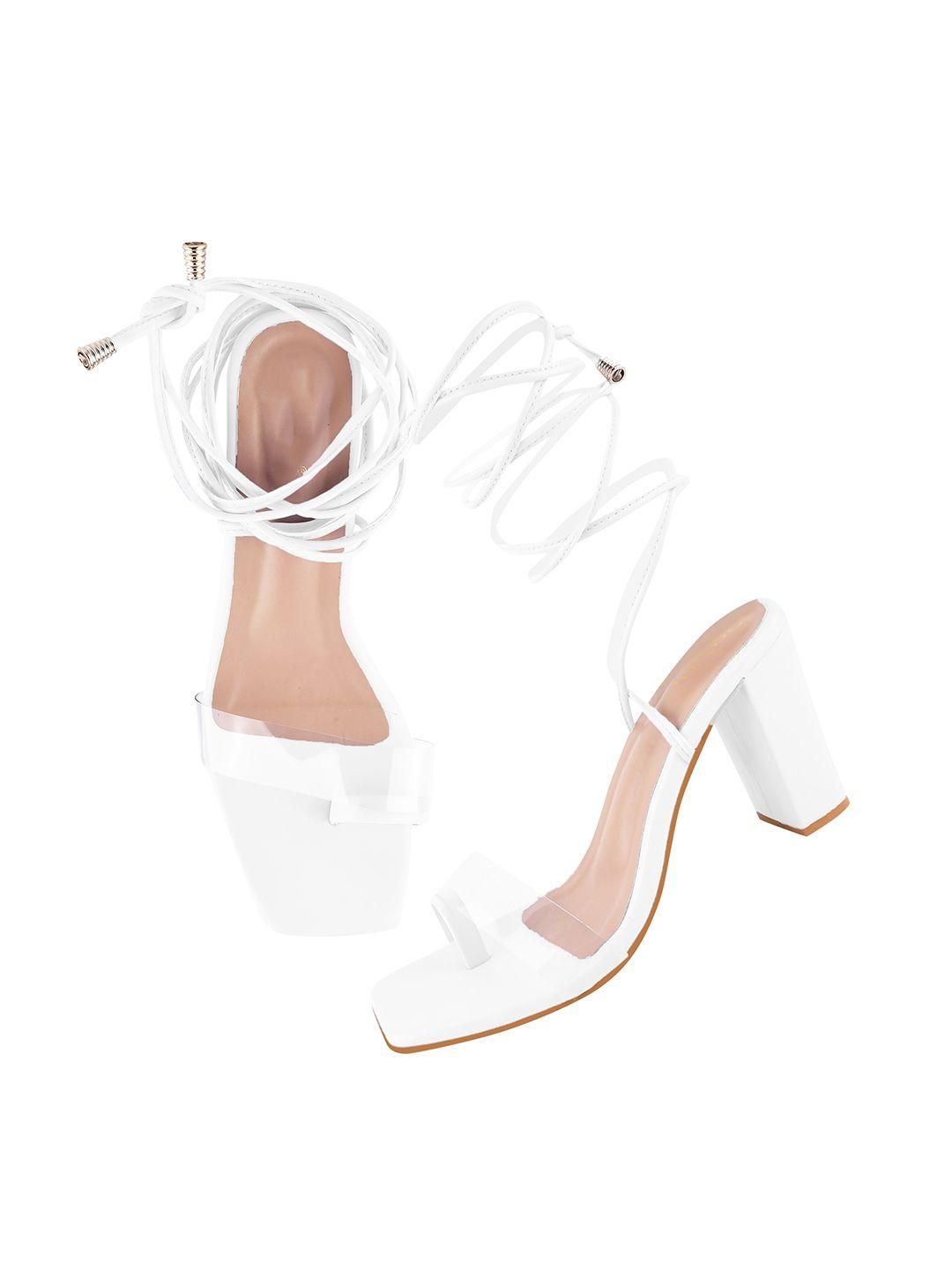 Transparent Block & Strappy Heel Sandal For Women's